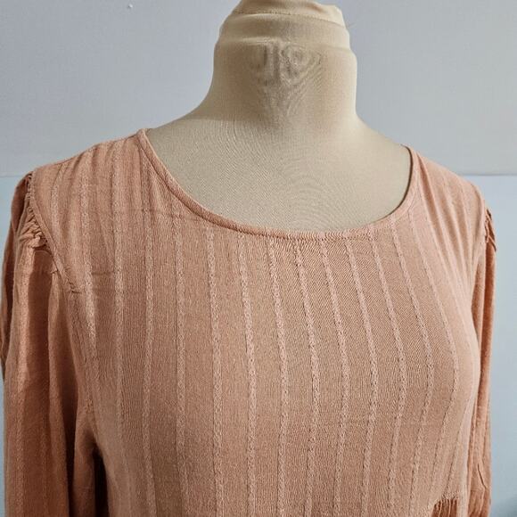 American Eagle Babydoll Peasant Tunic Top Boho Hippie Blouse Cut Out Open Back M - Picture 5 of 15